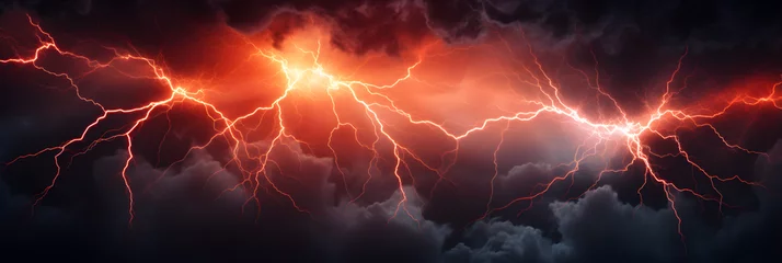 Fototapeten abstract red lightning cloud background banner © sam