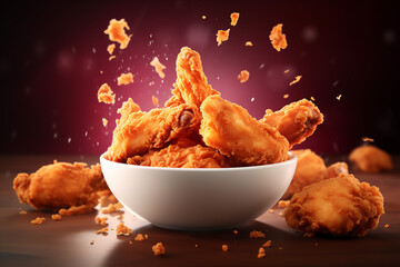 chicken wings, chicken wings with sauce,  ai, ai generated, generated, ai generative, generative
