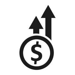 currency growth  icon illustration