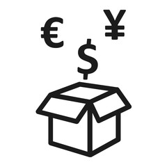 financial gifts icon illustration