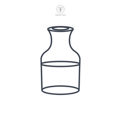 Bottle of Oil icon symbol vector illustration isolated on white background