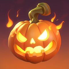 Fototapeta premium Halloween pumpkin jack o lantern