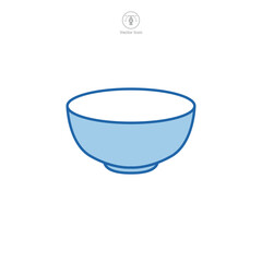 Bowl icon symbol vector illustration isolated on white background