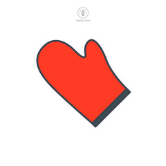 Cooking Gloves icon symbol vector illustration isolated on white background