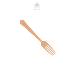 Fork icon symbol vector illustration isolated on white background
