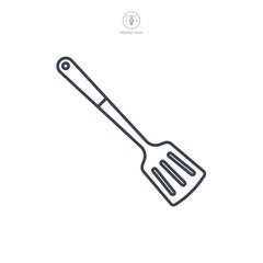 Spatula icon symbol vector illustration isolated on white background