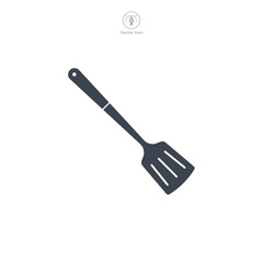 Spatula icon symbol vector illustration isolated on white background