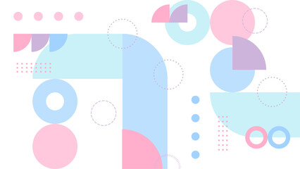 Purple pink and blue modern art abstract geometric background with shapes