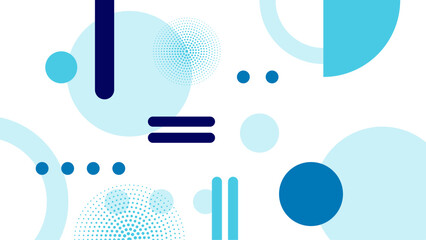 Blue and white modern art abstract geometric background with shapes