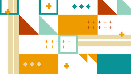 Colorful modern art abstract geometric background with shapes