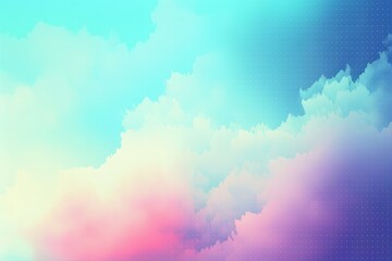 gradient halftone abstract background. sky and clouds vivid colors, Generative AI