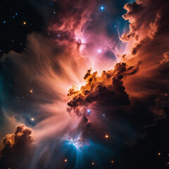 Planets and galaxy, science fiction wallpaper. Beauty of deep space.