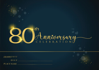 80th year anniversary celebration. Anniversary logo