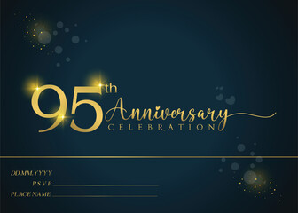 95th year anniversary celebration. Anniversary logo