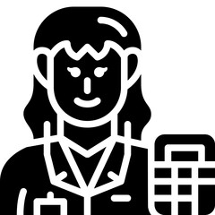 female accountant solid icon