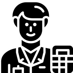 accountant solid icon
