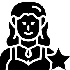 actress solid icon
