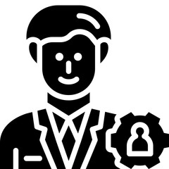 manager solid icon