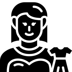 fashion model solid icon