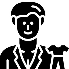 male model solid icon