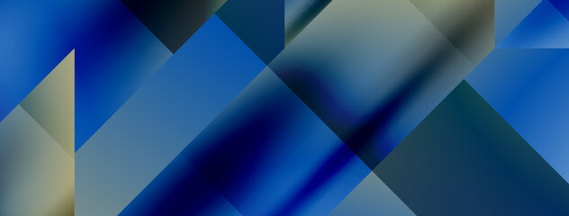 Obraz premium Vivid abstraction unfolds. Triangles in seamless harmony, composing dynamic geometric backdrop. Interplay of angles and hues forms captivating tapestry, evoking modernity and artistic allure