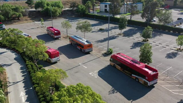 metro buses parked at station