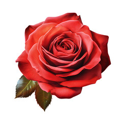 Red rose flower, png, isolated on white background. Naturе object for design to Valentines Day, love