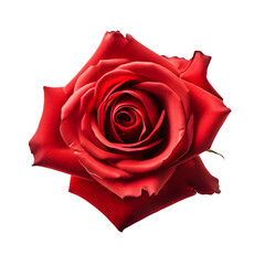 Red rose flower, png, isolated on white background. Naturе object for design to Valentines Day, love