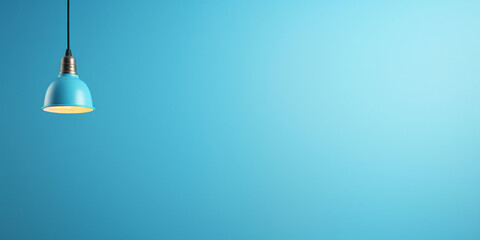 light bulb on blue background