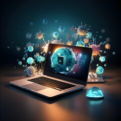 laptop computer with network