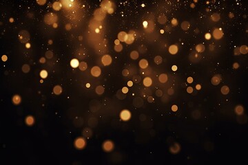 glitter vintage lights background. dark gold and black. de focused, Generative AI