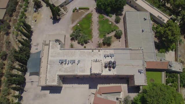 Bet Gemal Catholic Monastery an it mian garden - the place identified with the burial place of Rabbi Gamaliel, the Rabbi was the teacher of St. Paul - located near Beit Shemesh, Israel