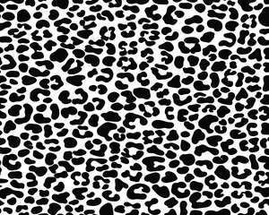 Leopard black spots on a white background classic design. Leopard seamless pattern seamless for printing, cutting stickers, cover, wall stickers, home decorate and more.