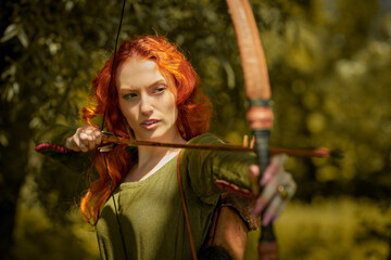 young archer woman