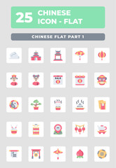 chinese new year flat style icon design