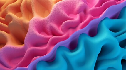 Vaporwave Colors Webpage Background with Brain Texture