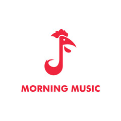 abstract music icon logo in the morning