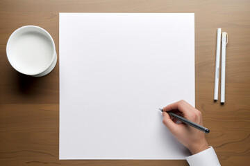 hand with pen and notebook