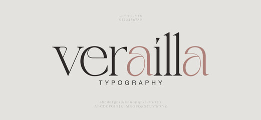 Modern luxury alphabet letters font and logo. Typography Elegant classic serif fonts decorative logos wedding vintage retro concept. vector illustration