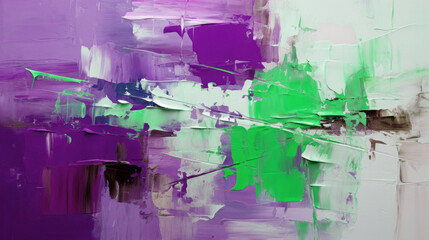 Closeup abstract rough purple colorful multicolor art painting texture. Generative AI.