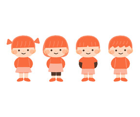 子供達の立ち絵イラスト素材セット