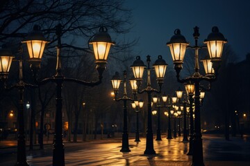 Illuminating Pathways: The Enchanting Glow and Grace of Street Lamps
