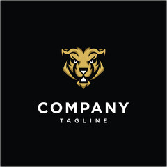 Tiger Hour Glass logo icon vector template.eps