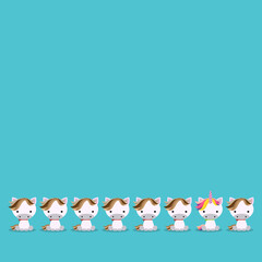 Think differently - Being different, standing out from the crowd -The unicorn also represents the concept of individuality , confidence, uniqueness, innovation, creativity.