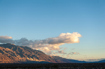 Exterior of the rugged mountains of the sierra nevadas, along us highway 190, between bakersville and Death Valley.