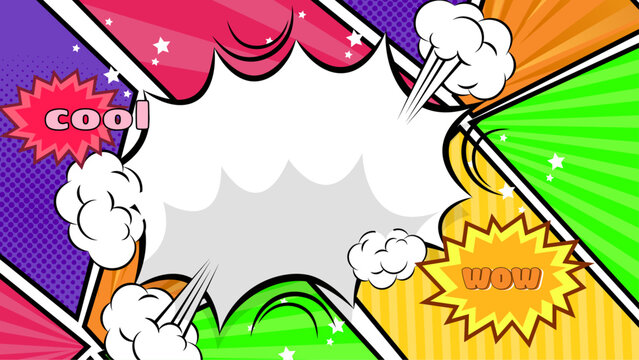 Colorful modern comic cartoon contrast background