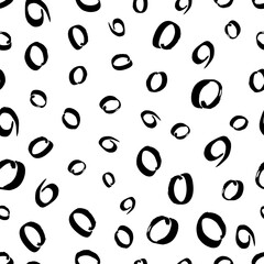 Seamless pattern with sketch circles shape