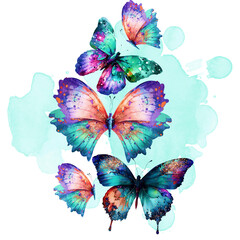 Bright Butterflies Sublimation Design 