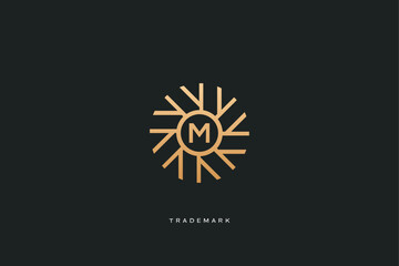 m letter vector trademark brand logo