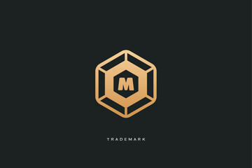 m letter vector trademark brand logo